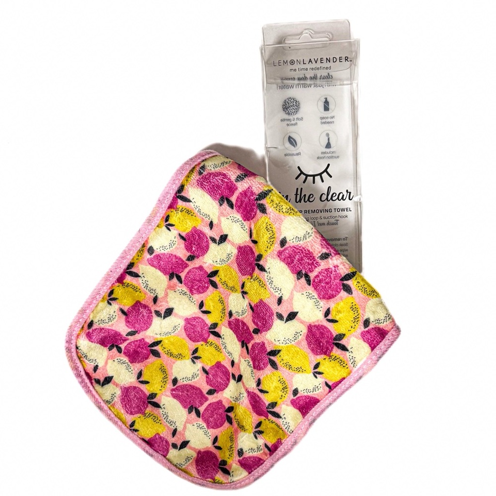 NEW - Lemon Lavender “In The Clear” Makeup Removing Reusable Towel - Lemon Print